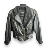 Wilsons Black Leather Motorcycle Jacket Vintage Biker Harley Davidson Size‎ XS Photo 0