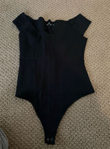 Abercrombie Bodysuit Off-the-Shoulder Black Photo 0