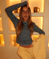 Pacsun Your Favorite Jamie Striped Long Sleeve Crew Neck Top Photo 0