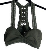Altar'd State Lace Bralette Womens S/M Green Crochet Racerback‎ Boho Strappy Bra Photo 0