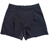 Zara Womens Black Tailored High Waisted Pleated Shorts L Photo 0