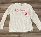 Pressbox University of Oklahoma Sooners white long sleeve t shirt womens size s Photo 0