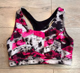 Tek Gear High Impact Sports Bra Abstract Geometric Print Pink Size Small S Photo 0