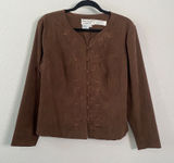 Brown Vegan Suede Jacket 14WP Goblincore Forest Fairy Cottagecore Western Boho Photo 0