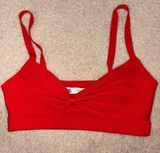 Zara Scarlet Knotted cropped top Photo 0