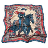 Boutique Midnight Cowgirl Floral Wild Rag Western Black Horse Silky Scarf Bandana NWT Photo 0