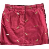 NWT NEW J.Crew Pink Cotton Corduroy Mini Skirt Embroidered‎ Preppy Boat Shoes Photo 0