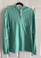 Disney Parks Walt Disney World Mickey Mouse Hoodie Womens L Mint Green Cotton Photo 0