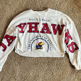 Kansas University cropped long sleeve White Size XL Photo 0