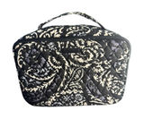 Vera Bradley Train Case Cosmetic‎ Makeup Bag Travel Organizer Black Paisley Photo 0