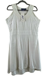 Coline NWT White‎ Sleeveless Dress Embroidery Large Photo 0