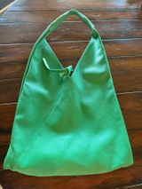 Marlon Italy Green Genuine Leather Oversized Hobo Tote Bag Slouchy Shoulder Bag Photo 0