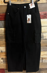 Sincerely Jules‎ Black High Slit Maxi Skirt Size 5/26 Photo 0