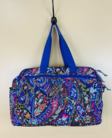 Vera Bradley Petite Paisley Weekender Travel Bag Carry On Laptop Sleeve Photo 0