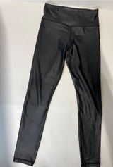 ZYIA Black High-Waist Leggings ankle length Shiny black size 4 Photo 0
