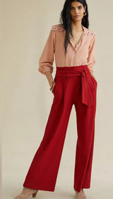 Anthropologie Paperbag Wide Leg Trousers Photo 0