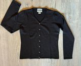Brown Merino Wool Cardigan, Sz A Photo 0