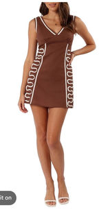 Petal & Pup Alexa Brown Dress Size Small Photo 0