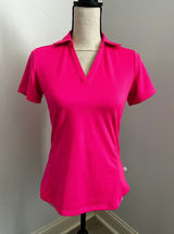 Lady Hagen Hot Pink Golf Polo Shirt XS Tennis Prep Country Club Pickleball Sport Photo 0
