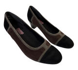 Munro American Odette Dark Brown Black Suede Low Heel Pumps Shoes Womens 8.5 M‎ Photo 0