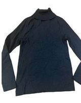 Chico’s womens black fitted turtleneck knit sweater size small Photo 0