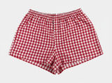 Colsie Gingham Pajama Shorts Red White Check Lace Trim Women's Medium Sleepwear Photo 0