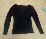 Abercrombie Black Square Neck Long Sleeve Photo 0