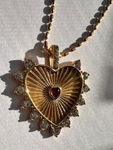 Gold heart necklace Valentine’s Day jewelry Photo 0