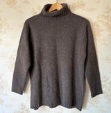 Vintage 90s Eddie Bauer Gray Merino Wool Turtleneck Sweater M Photo 0