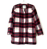Abercrombie & Fitch | Plaid Red Black White Zip Front Winter Coat M Photo 0