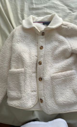 Tommy Hilfiger Women’s Jacket White Faux Fur Sherpa Photo 0