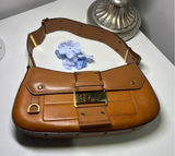 Vintage 2002 Christian Dior Street Chic Columbus Bag Tan Leather Galliano Era‎ Photo 0