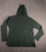 Carhartt Women's Newberry Cowl Neck Hoodie Green Pullover M *bleach Spot Show Photo 0