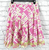 Vintage Lilly Pulitzer Ingrid Skirt Size 8 Pink Green Eyelet Trim Lined Pleated Photo 0