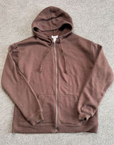Full Tilt Womens Brown Zip Up Hoodie Fleece‎ Sweatshirt Chocolate Brown Size M Photo 0