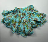 Aerie Turquoise Floral Paisley Ruffle Skort Shorts Smocked Waist‎ XS Boho Summer Photo 0