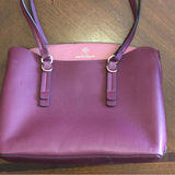 Nanette Lepore Burgundy Maroon Shoulder Bag Classic Handbag Purse Photo 0