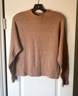 Reformation Sweater Elle Ribbed‎ Marled Mock-Neck Yak Winter Toffee XS GUC Photo 0