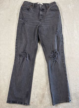 abercrombie 90s‎ striaght high rise curve love 28/6s black washed jeans Photo 0