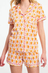 Orange Roller Rabbit Pajama Set Photo 0
