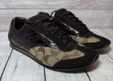 Coach Kodie Signature Sneaker A1390 Canvas/Patent Khaki/Brown Women's 8M Photo 0