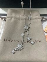 David Yurman Starburst Multi Star Drop Necklace 925 Silver Photo 0