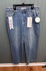 GOGO JEANS Women's The Wide Leg Blue Denim Jeans Size 7 28 Relaxed‎ Fit Photo 0