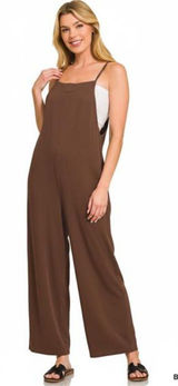 Zenana Rayon‎ Woven Wide Leg Jumpsuit - Large Photo 0