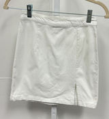 Garage White Mini Skirt Front Slit Back Zip Size XS 100057459 Stretch Summer Photo 0