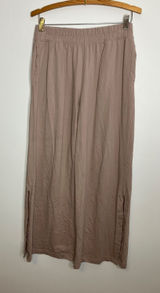 Joie Wide Leg Pants Women S Mauve Excellent Organic Cotton Side Slit Lounge Photo 0