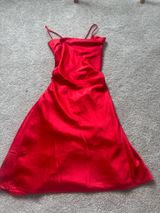 Red satin silk mini dress from Princess Polly Photo 0