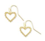 Sophee Heart Drop Earrings in Gold Photo 0