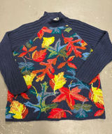 Susan Bristol Vintage Mock Neck Chunky Neck Sweater Grandmacore Womens LP Photo 0