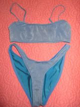 Blue Sparkly Triangl Bikini Photo 0